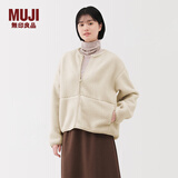 MUJI女式 长毛抓绒 夹克 女短外套 25年冬季 摇粒绒女装 BB2T9C5A 象牙色 XL (165/92A)