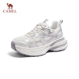 骆驼（CAMEL）老爹鞋男款银月舒适厚底增高休闲鞋 L24A283742AM 珍珠白 42