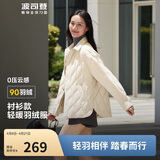 波司登轻薄羽绒服女短款90绒衬衫领商务通勤风显瘦休闲外套