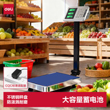 得力（deli）充电台秤电子秤商用高精度落地卖菜电子称货物磅秤计价大型工业用计数快递秤 TE921