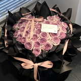 百花馆鲜花同城配送小时达玫瑰花满天星洋桔梗真花束生日礼物女友成人礼 【乌梅子酱】33朵玫瑰|JD631