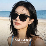 莫拉克 墨镜GM女夏防晒2026新款大脸显瘦太阳镜男防紫外线开车驾驶眼镜 【黑框偏光黑灰片】晶蜂盾仿生蜂窝滤光片蜂窝