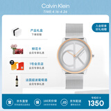 Calvin KleinCK手表Logo款钢带石英中性腕表情侣手表生日新年礼物25200033