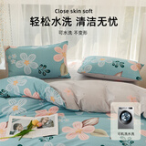 洁丽雅（grace）全棉枕套48x74cm100纯棉一对装双人家用枕巾枕芯套宿舍单人枕头套 花语【全棉枕套100%全棉】 48×74cm【一对装】