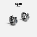 APM Monaco蓝色小巧LOVE摩斯密码耳环情侣耳饰时尚送女友 蓝色小巧LOVE摩斯密码耳环