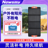 纽曼（Newsmy）太阳能板100w光伏充电板 单片硅高转化折叠便携式发电户外露营搭配发电家用户外应急电源