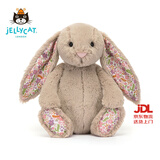 Jellycat害羞乳白色邦尼兔动物毛绒玩偶安抚玩偶娃娃送礼生日礼物 花布米色邦尼兔（派朵尔） Medium