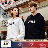 FILA斐乐官方情侣款连帽卫衣秋季休闲宽松针织长袖上衣
