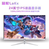 蓝蛇（LAKE）显示器24英寸台式电脑显示屏27英寸2K180HZ高清32英寸电竞曲面游戏液晶屏幕 笔记本外置显示器 24英寸 1K 120Hz 直面白色