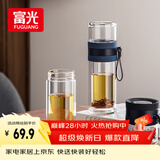 富光双层玻璃杯 泡茶杯茶水分离杯子 高硼硅玻璃水杯商务男女士290ML