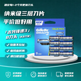 吉列Gillette锋速3三层剃须刀替换装8刀头 手动刀头套装剃须原装进口 旅行便携生日礼物吉列剃须刀刮胡刀手动