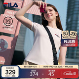 FILA斐乐官方女子针织短袖衫夏简约休闲刺绣LOGOT恤