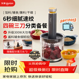 东菱（Donlim）绞肉机家用辅食机料理机 多功能碎肉切菜一体机 磨粉机 套娃收纳佐料机可剥蒜料理棒DL-5028玻璃款