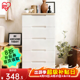 爱丽思（IRIS）儿童收纳柜子宝宝衣柜免安装抽屉式收纳柜衣服衣物储物塑料整理柜 五层【面宽56cm】双扣手透气款