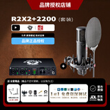 BLACK LION AUDIO Revolution2X2  6X6 黑狮声卡 外置电脑声卡直播配音K歌编曲套装 黑狮R2X2声卡+sE2200电容麦套装