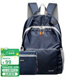 高尔夫（GOLF）双肩包男女可折叠电脑背包书包14英寸轻便户外旅行包旅游运动登山