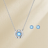 施华洛世奇（SWAROVSKI）跳动的心项链女 女项链耳钉套装生日礼物送女朋友  5480485七夕