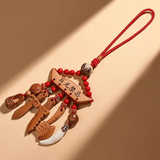 龙虎山平安桃木枝挂件棍葫芦剑钥匙扣桃树东南枝条手工原木婴儿儿童随身