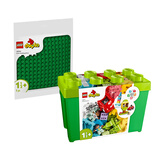 乐高（LEGO）(LEGO)积木拼装得宝10914豪华缤纷桶+10460绿色底板双组套