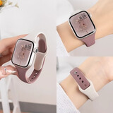码仕适用苹果手表表带apple watch/ultra4/3/iwatch s12/11/10/9/8/7/6/SE女士硅胶亲肤小蛮腰秋冬腕带