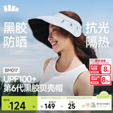蕉下（beneunder）遮阳帽子女黑胶贝壳防晒帽男太阳帽便携空顶帽大帽檐全脸遮阳 蓝