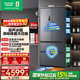 容声方糖515L法式多门冰箱双系统双循环超薄零嵌入式一级能效风冷无霜净味灰BCD-515P60FZMAD国家补贴