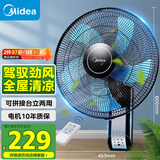 美的（Midea）【五叶飓风】工业遥控壁扇/挂壁式商居两用风扇/120°广角摇头定时电风扇/工厂通风吊扇 FW40-11AR