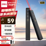 得力（deli）激光笔 百米远控教师专用ppt超链切换 激光笔教鞭/无线演示器课件笔 红光激光翻页笔 黑色 2802PL
