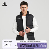 卡尔美（KELME）秋冬运动棉衣男足球训练棉马甲休闲保暖防寒背心棉服棉袄 黑色 L