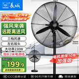 长城工业风扇电风扇工厂车间大风力落地扇强力超大工业扇商用牛角扇大功率交流定频工业电扇FL-65