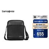 新秀丽斜挎包精品男士单肩包超纤挎包时尚男包休闲实用TN5*09004黑色