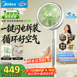美的（Midea）【幸运草安睡2.0 Ultra】一键闪装/直流变频空气循环扇卧室静音家用语音遥控电风扇一级能效落地扇
