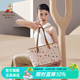 稻草人女包2026新款潮流欧美手提包女大容量复古手提女生日礼物送女生 卡其色-大版