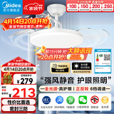 美的（Midea）风扇灯一体led36寸全光谱白光6档调风餐厅吊扇灯护眼灯具
