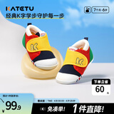 卡特兔宝宝学步鞋春季童鞋儿童鞋软底婴儿鞋男童女童室内机能鞋 黄红蓝-春秋网眼 24 内长14.5cm 脚长13.6-14.2