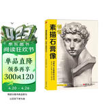 8开《领悟素描石膏像》临摹范本书籍素描五官结构体块教材头骨肌肉分半面头像长短期素描联考高考美院美术教程