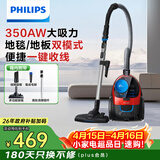 飞利浦（PHILIPS）家用吸尘器卧式手持大功率强力除螨吸毛吸灰吸尘器FC9351