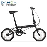 大行（DAHON）KT610折叠自行车16英寸城市通勤迷你成人男女学生小轮单车 黑色