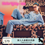 野兽派家居（tbh）三丽鸥Hello Kitty天丝棉家居服套装可外穿睡衣 长款 牛仔豹纹 XS
