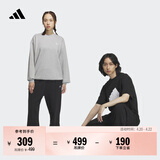 adidas情侣款加绒加厚直筒束脚运动裤男女秋冬阿迪达斯官方轻运动   黑色（推荐女生选小一码）   4XL