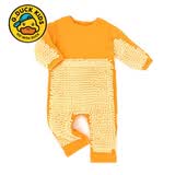 G.duck小黄鸭婴儿爬行服宝宝拖地爬爬服儿童连体衣服春秋冬装懒人擦地薄 桔色露手露脚   90cm 18斤-22斤