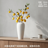景德镇陶瓷花瓶摆件客厅插花落地高级感种花盆大复古陶罐水养中式 月光白高号【可水培 不含花】