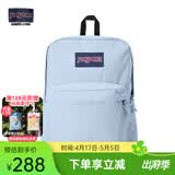 JANSPORT杰斯伯书包轻便双肩包男女旅行包简约背包电脑包学生校园 4QUE7G7雾霾蓝-隔层+侧袋