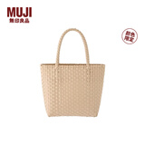MUJI 手编包 环保材料 手提包菜篮子编织包 包包 度假沙滩包 【限定色】米色/MINI NONE