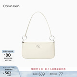 Calvin Klein腋下包休闲通勤包包字母拉链CK女包单肩法棍包 67U-牛奶白 OS