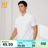 361°运动翻领t恤男2026年春夏季新款休闲透气短袖情侣POLO衫 【男款】本白 4XL