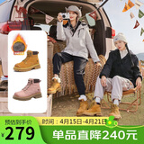 骆驼（CAMEL）山丘经典大黄靴户外工装马丁靴 L23W076065R 土黄（绒里） 39
