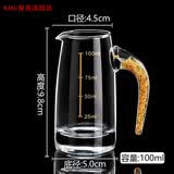 KAKV加厚玻璃白酒分酒器酒壶家用带刻度壶洋酒红酒醒酒器饭店无铅酒具 金箔分酒器 100ml