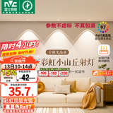 雷士（NVC）网红彩虹小山丘射灯嵌入式天花灯超薄防眩客厅筒射灯洗墙 单只装 芳华Ra97-漆白5W暖白光-75开孔