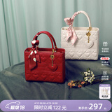 纽芝兰（NUCELLE）戴妃包2026骐骥红色新娘结婚包斜挎手提大容量单肩女士包生日礼物